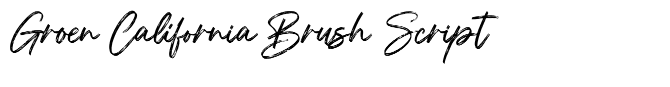 Groen California Brush Script